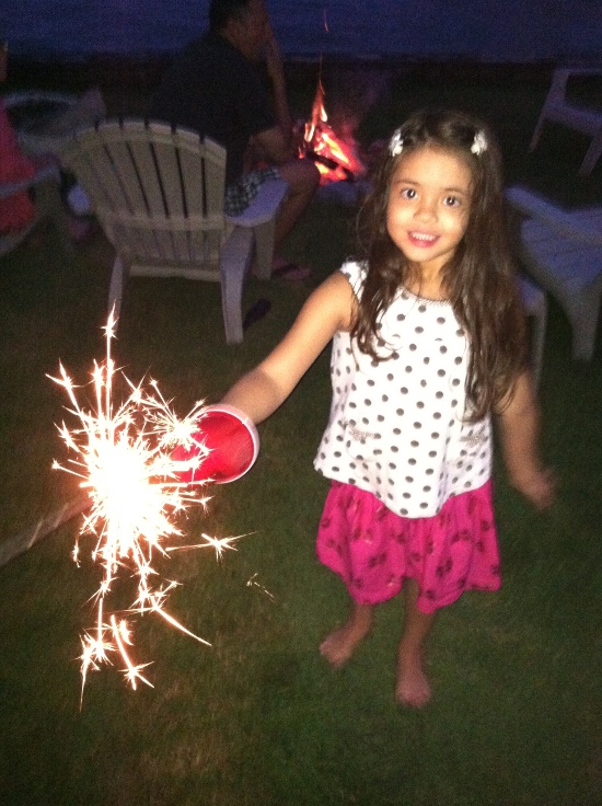 Loving the 4th of July sparklers (bunga api)