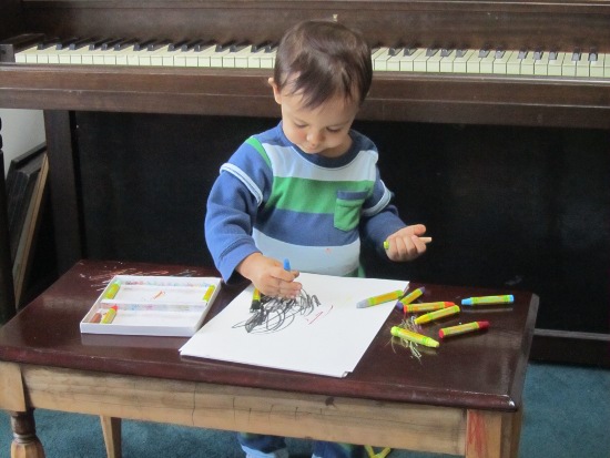 Busy boy - another artist in the making?