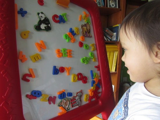Magnetic letters and simple words!