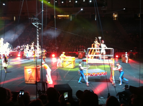 Acrobats and clowns