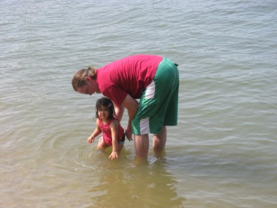 Water baby and her Papa