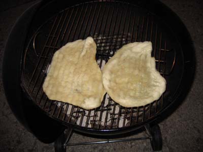 Being grilled on one side