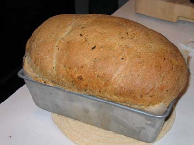 Rosemary-Garlic Bread, baked
