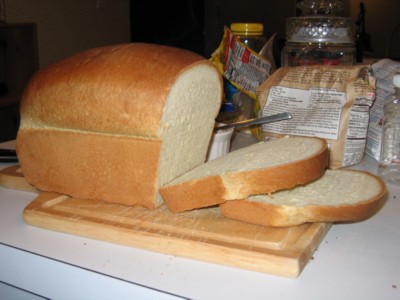 30-minute bread, sliced