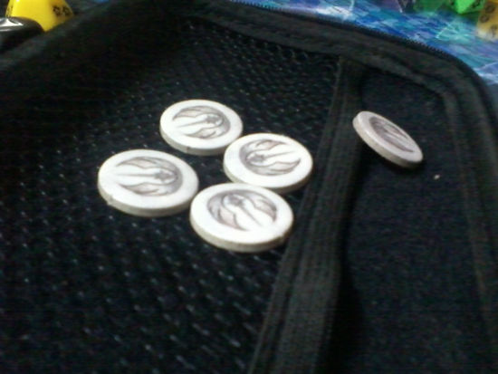 5 white coins!