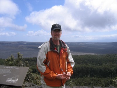 Vin with Kilauea Caldera in the background
