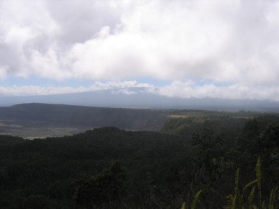 Kilauea Caldera with Mauna Loa in the background