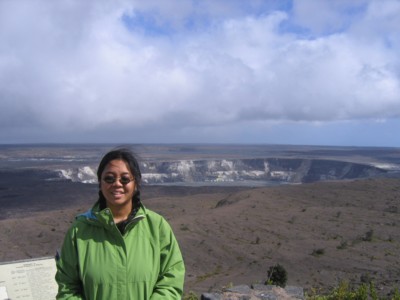 Me with Halemaumau Crater in the background