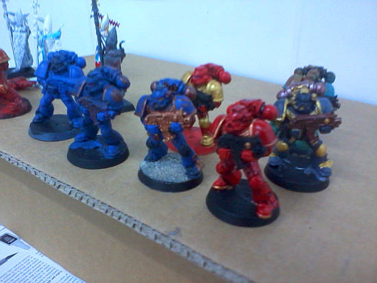 Space Marines drying.