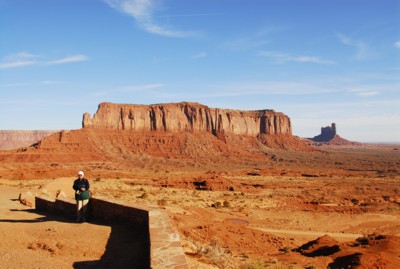 Mak with Monument Valley in the background