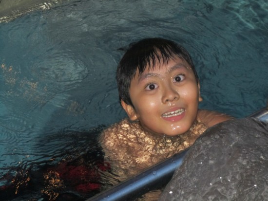 Yes, Irfan loved the water slide