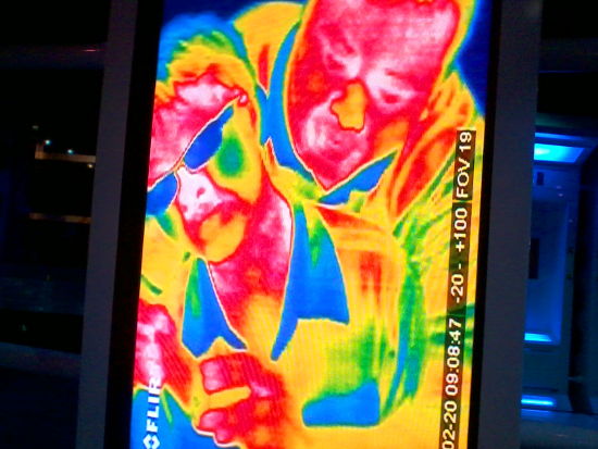 Irfan and I show up on FLIR! We're not zombies! Huzzah!