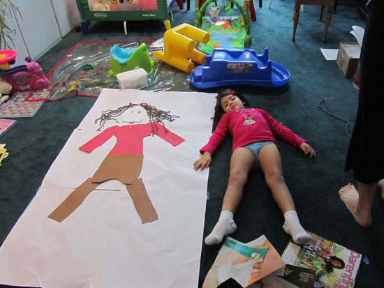 Yaya and her cut-out image