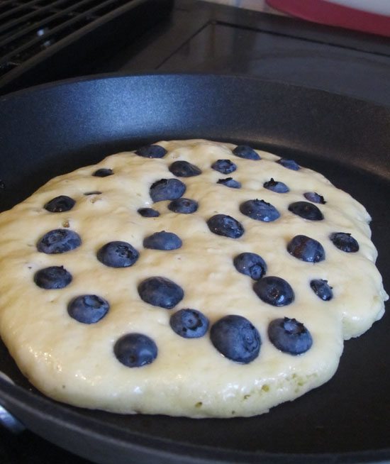 Blueberry pancakes for Vin