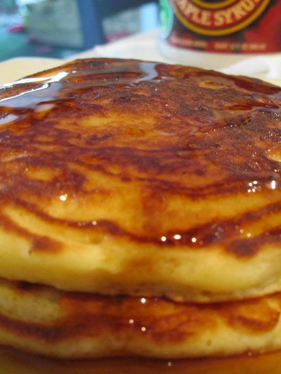 Syrupy pancakes