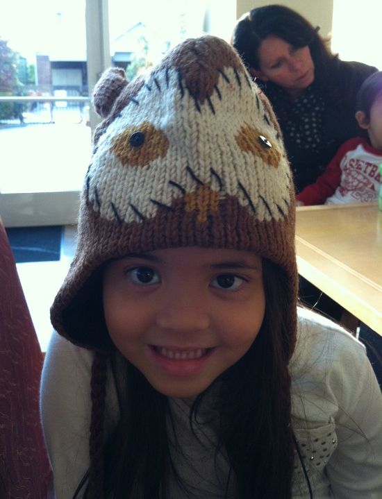 Owl hat to help her not miss her owl plate