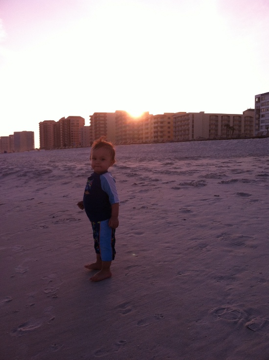 Beach haiku- The sun is setting, Adik walks on sandy beach, I can't ask for more