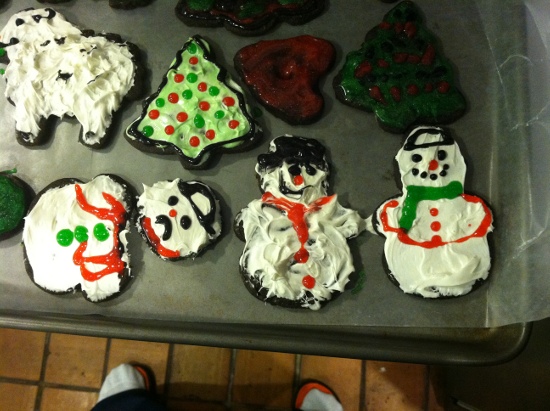 Cookies! My favorite is the decapitated snowman