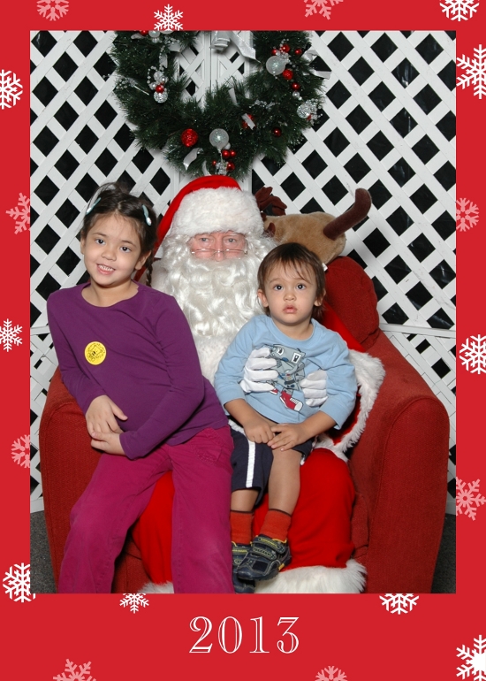 Yaya was happy but luckily Adik did not cry (he thinks Santa is an evil overlord)