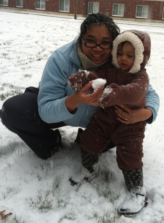 Adik really wants the snowball