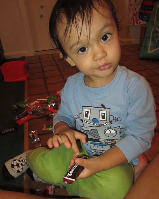 Adik is skeptical about the tootsie roll