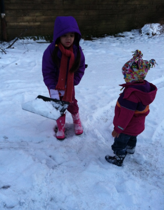 This is how you shovel snow, Adik