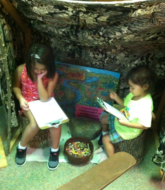 Coloring activities at Caesar Creek Visitor Center
