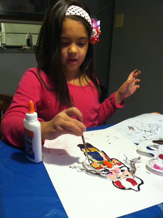 Creating her Nutcracker masterpiece based on the nutcracker that Becky gave to her