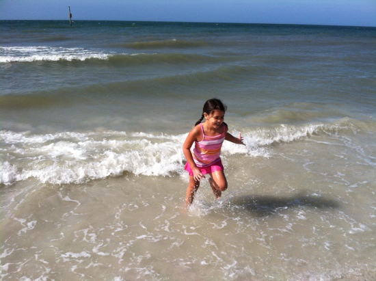 Running in the waves