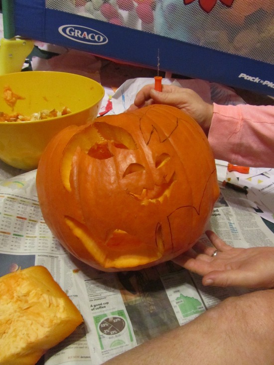 I even carved it a bit and then Vin took over