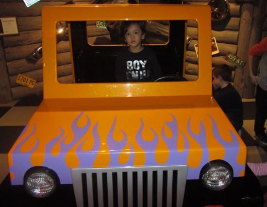Adik loved this truck (and all of the trucks and vehicles at the museum)