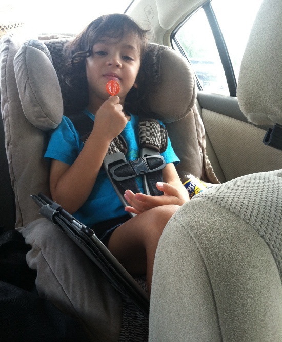 Gnoming on an orange lollipop