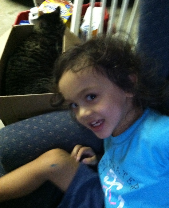 Adik loves that Lily is in a box!