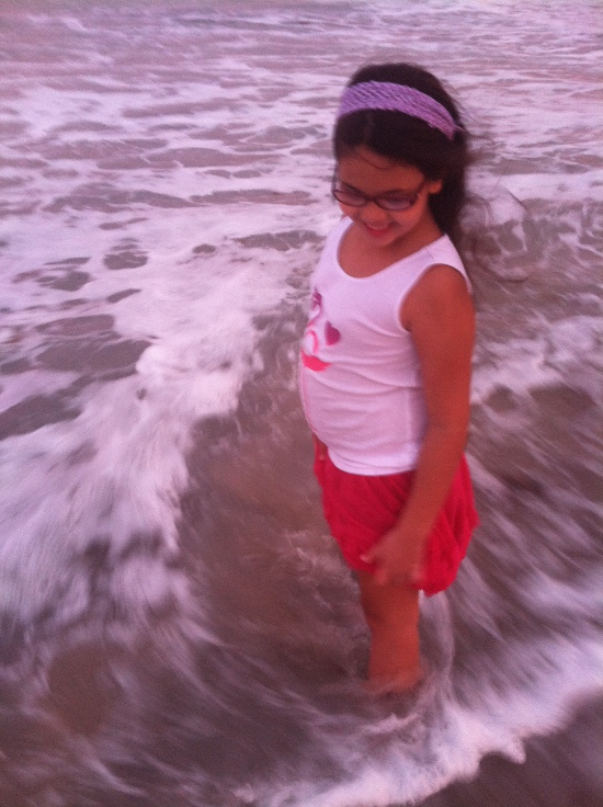 I just love this artsy shot of Yaya at the beach, and the joy on her face