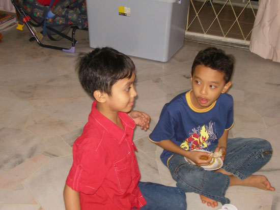 Irfan and Daniel discussing the finer qualities of Speed Racer