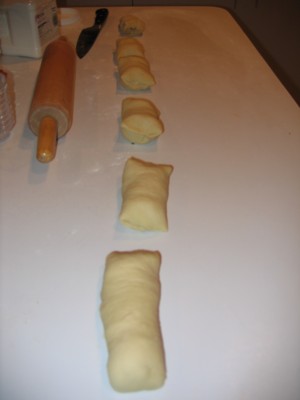 Seal the edges of the rolls