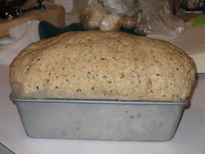 Rosemary-Garlic Bread, after rising