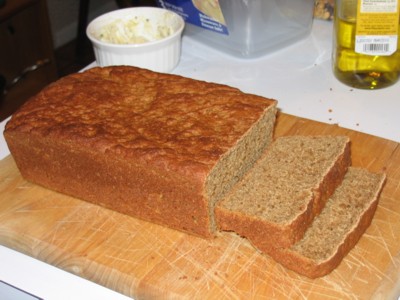 CA Whole-wheat Sourdough bread, sliced