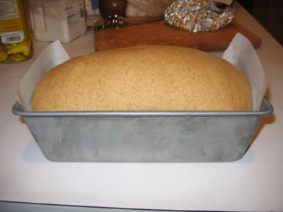Pain au Cumin in the loaf pan