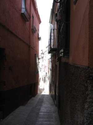 Extremely narrow and hilly streets