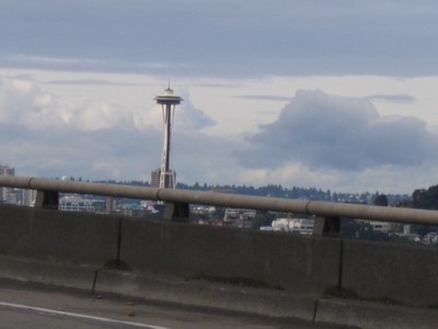Space Needle from an overpass