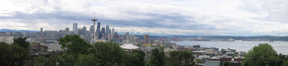 Seattle skyline from the first lookout