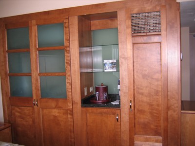 Nice wooden cupboards