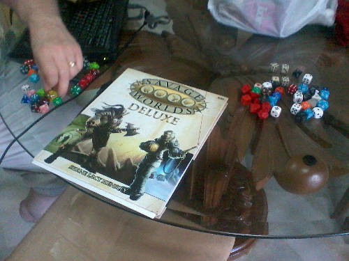 Jerry brough his copy of Savage Worlds Deluxe
