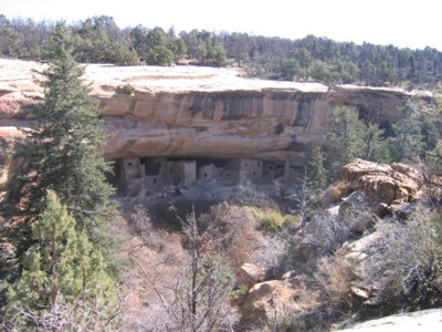 Spruce Tree House from the trail