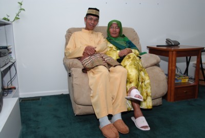Abah and Mak in our living room