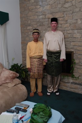 Abah and Vin by the fireplace
