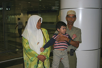 Irfan awaits with grandparents