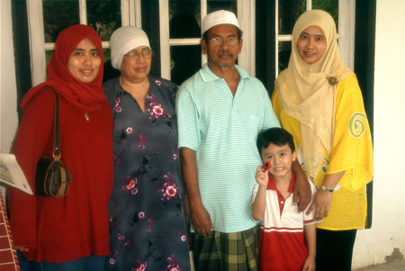 The family at Pasir Mas