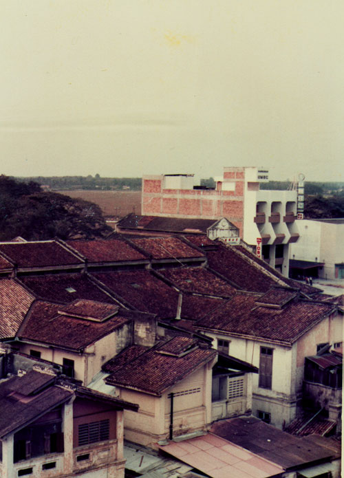 Wisma Ganda view - The new UMBC building and the Padang Astaka and the airfield beyond